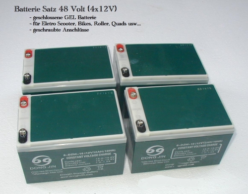 Batterien Set 48V 4x12V