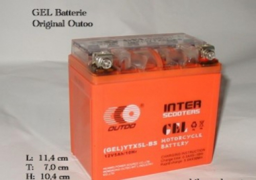 Gel Batterie YTX5L-BS 12Volt 5Ah