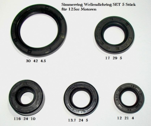 Simmerring Wellendichtring 125cc 30 x 42 x 4,5