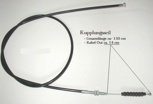 Kupplungsseil Kabel-Out: 14cm