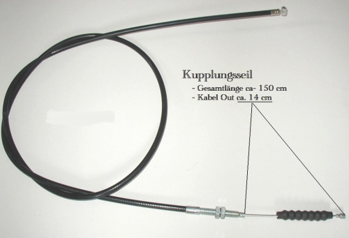 Kupplungsseil Kabel-Out: 14cm