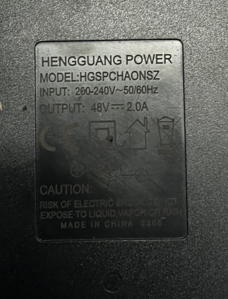 Ladegerät 48V 2,0 Ah großer Stecker
