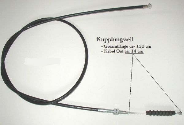 Kupplungsseil Kabel-Out: 14cm