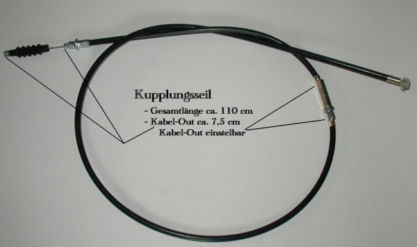 Kupplungsseil 50-125cc 110cm lang